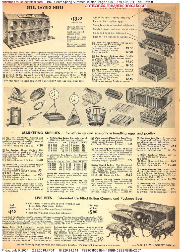 1949 Sears Spring Summer Catalog, Page 1135