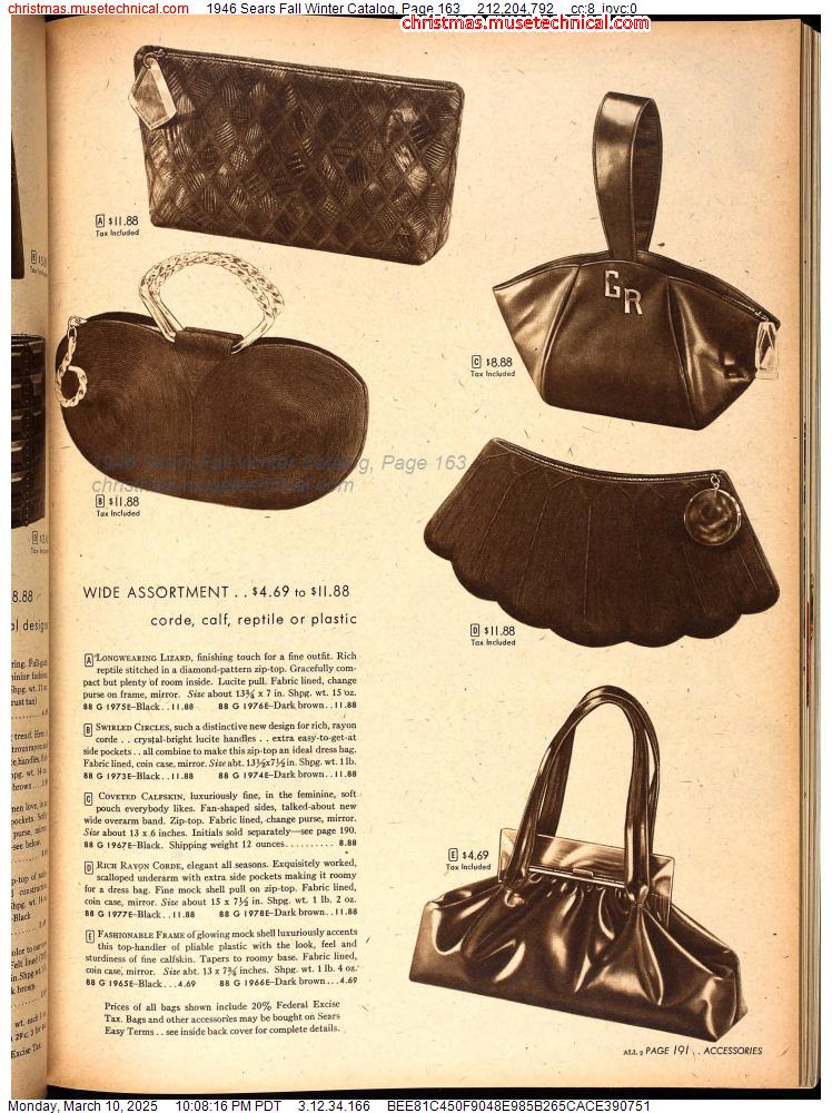 1946 Sears Fall Winter Catalog, Page 163