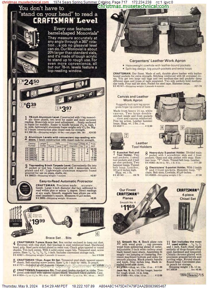 1974 Sears Spring Summer Catalog, Page 717