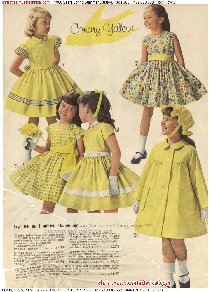 1960 Sears Spring Summer Catalog, Page 385
