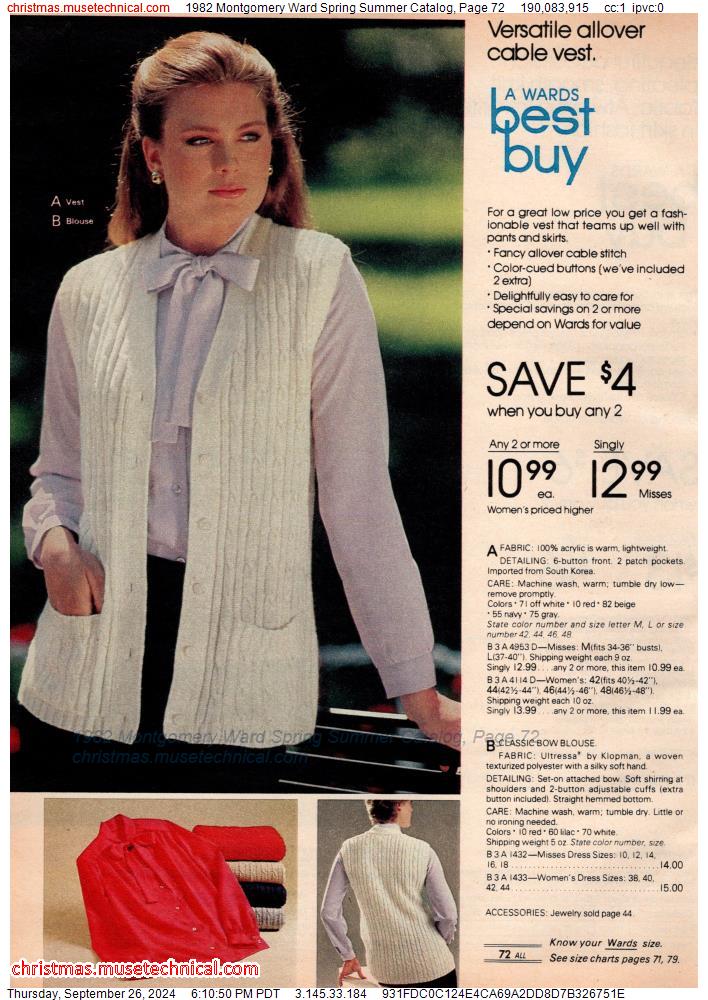 1982 Montgomery Ward Spring Summer Catalog, Page 72