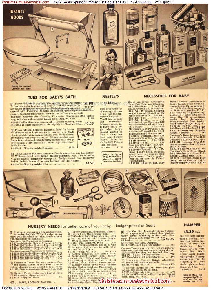 1949 Sears Spring Summer Catalog, Page 42