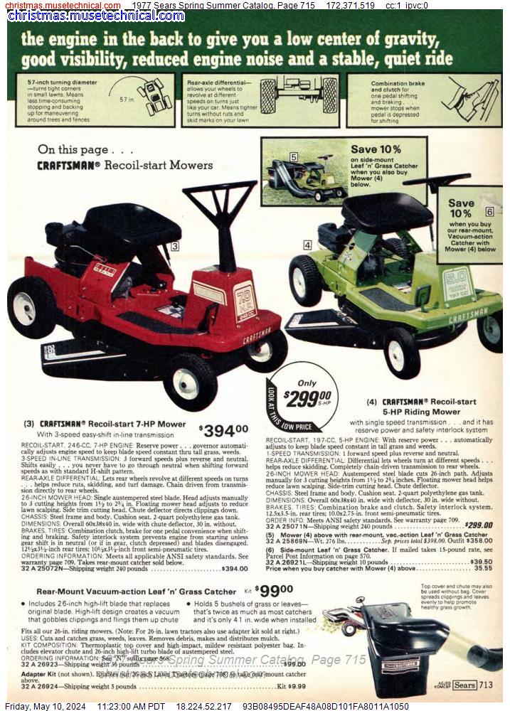 1977 Sears Spring Summer Catalog, Page 715