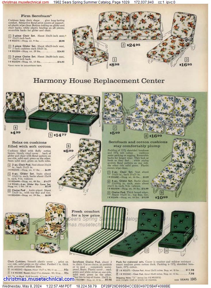 1962 Sears Spring Summer Catalog, Page 1029