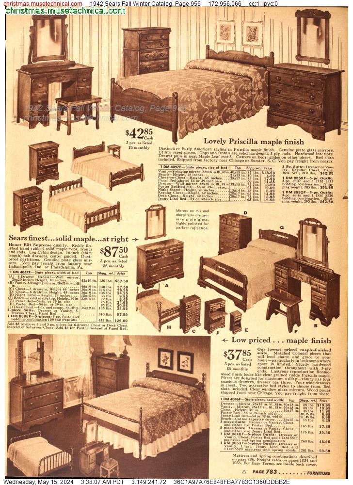 1942 Sears Fall Winter Catalog, Page 956