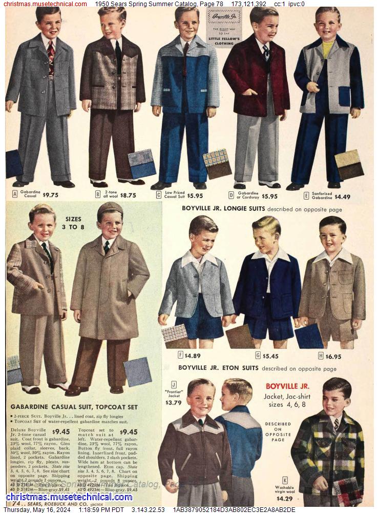 1950 Sears Spring Summer Catalog, Page 78