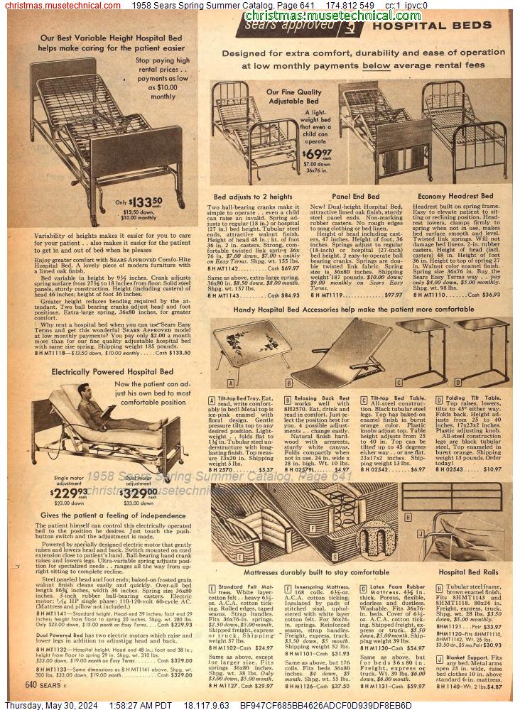 1958 Sears Spring Summer Catalog, Page 641