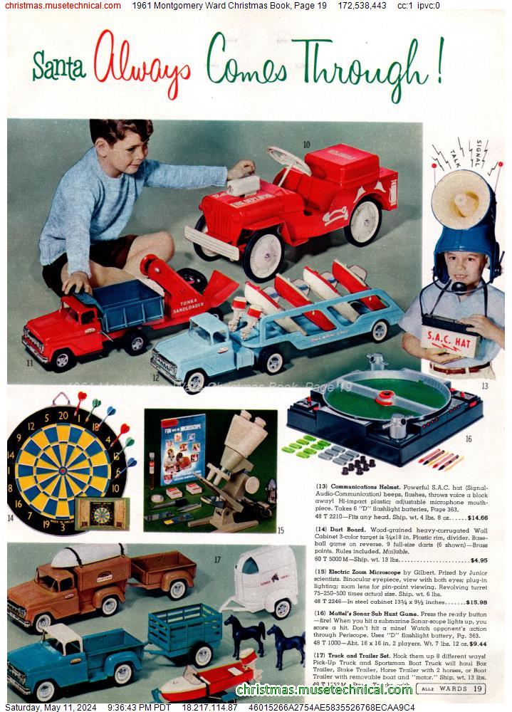1961 Montgomery Ward Christmas Book, Page 19