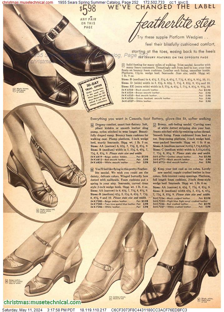 1955 Sears Spring Summer Catalog, Page 252