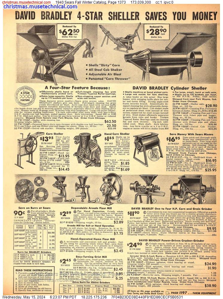 1940 Sears Fall Winter Catalog, Page 1373