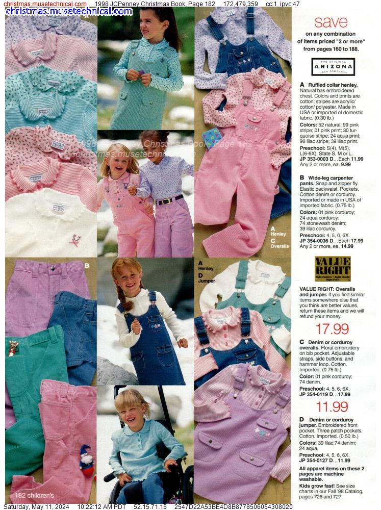 1998 JCPenney Christmas Book, Page 182