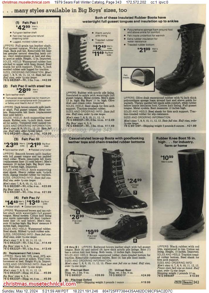 1979 Sears Fall Winter Catalog, Page 343