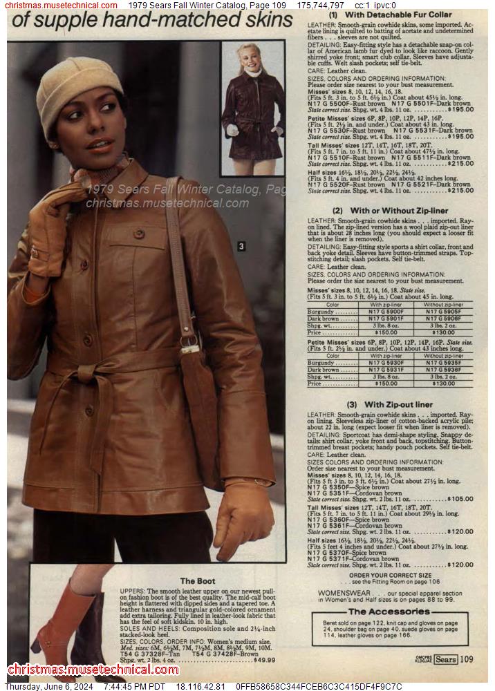1979 Sears Fall Winter Catalog, Page 109