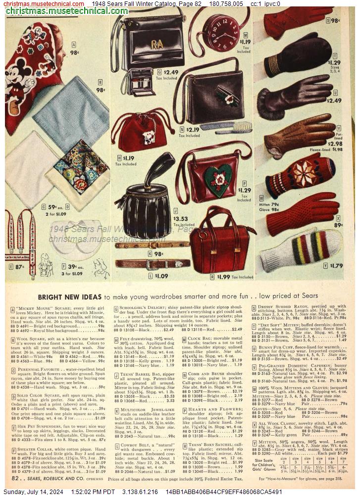 1948 Sears Fall Winter Catalog, Page 82