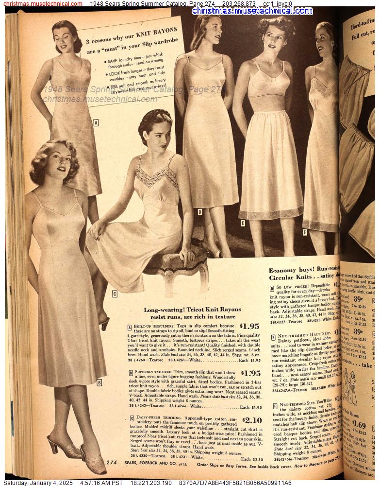 1948 Sears Spring Summer Catalog, Page 274