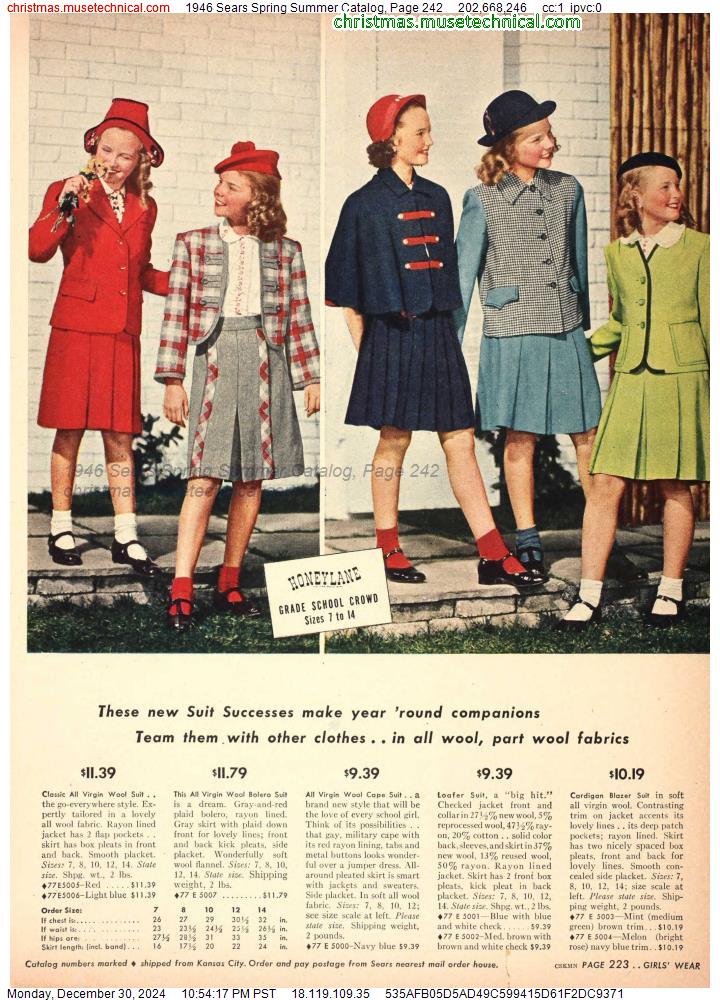 1946 Sears Spring Summer Catalog, Page 242