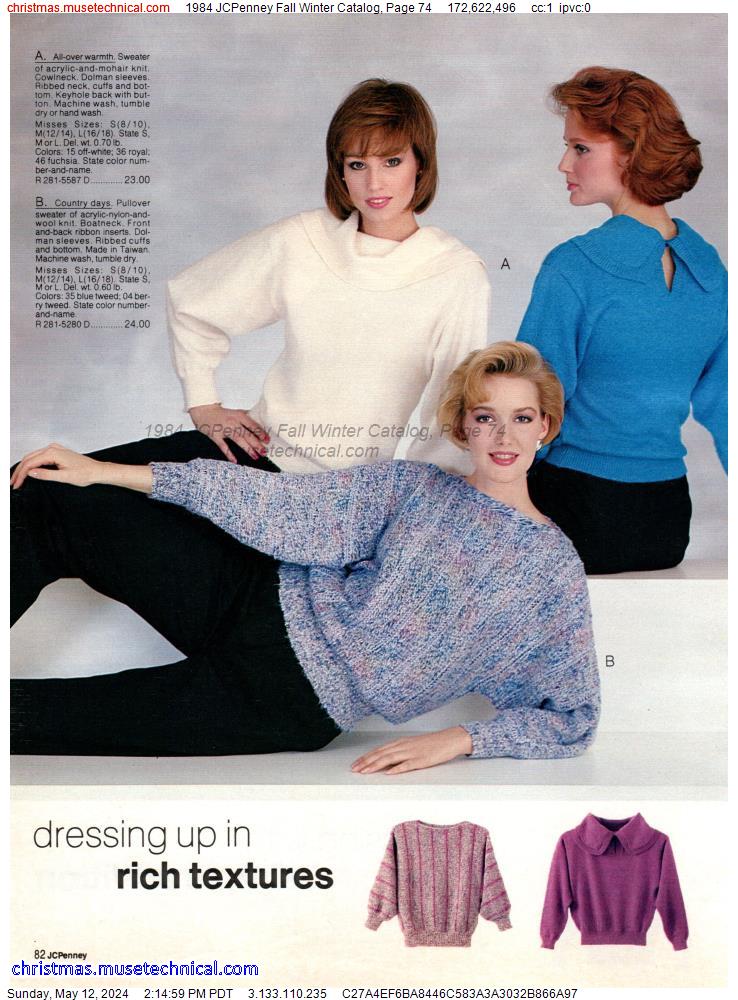 1984 JCPenney Fall Winter Catalog, Page 74