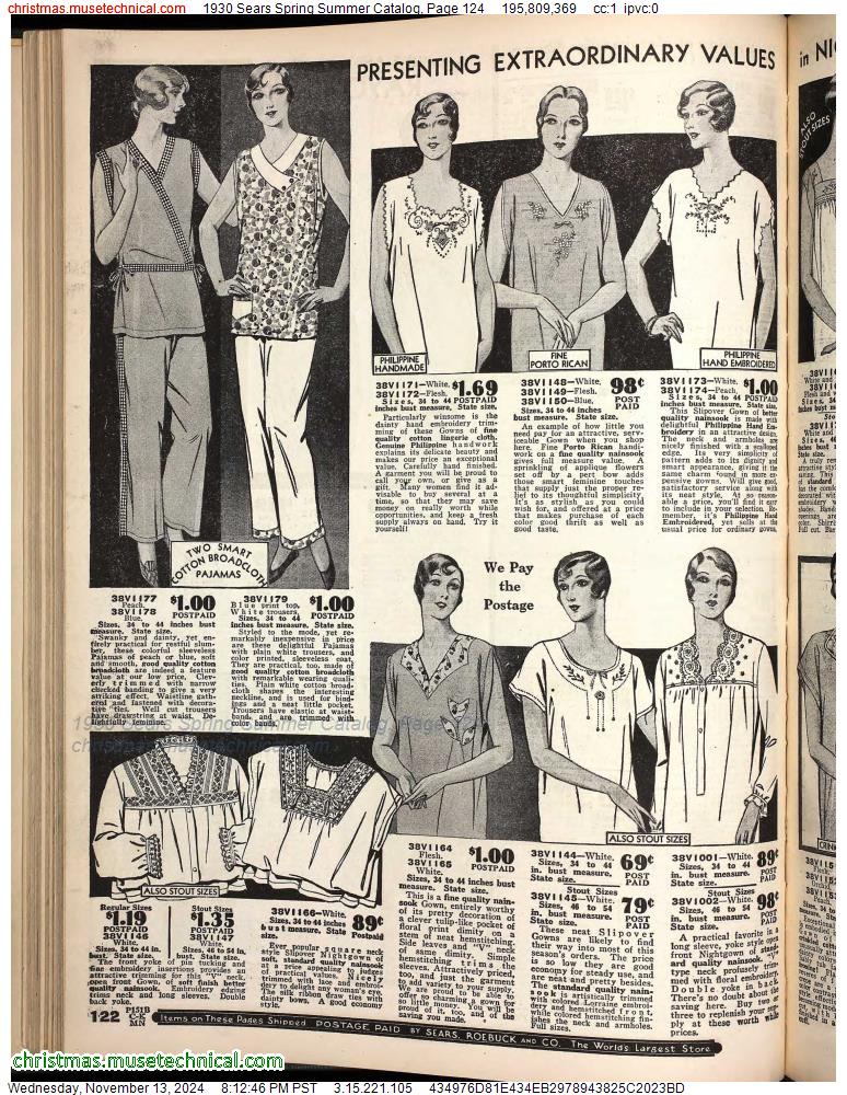 1930 Sears Spring Summer Catalog, Page 124