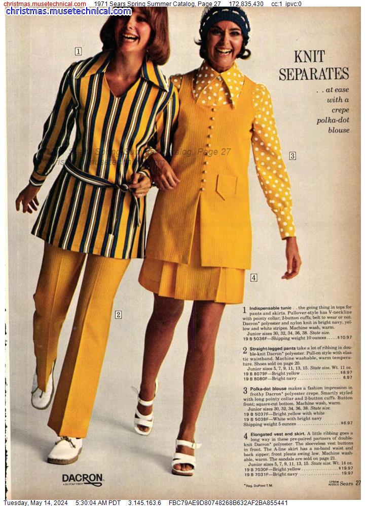 1971 Sears Spring Summer Catalog, Page 27