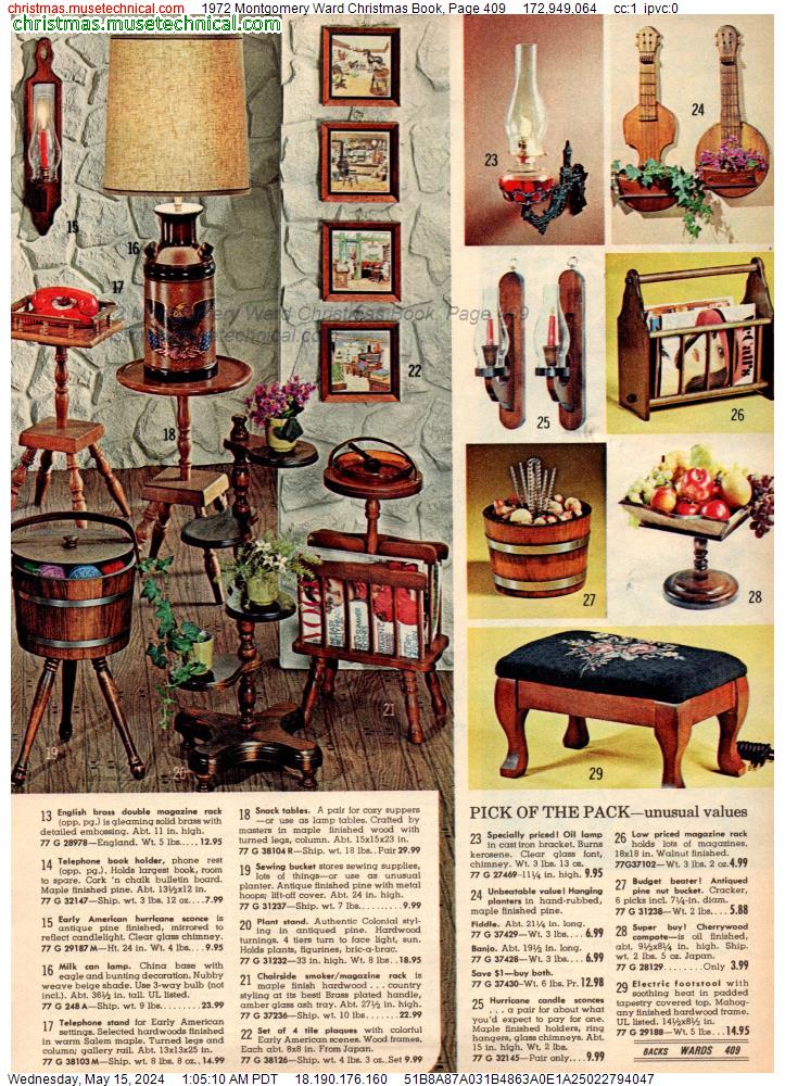 1972 Montgomery Ward Christmas Book, Page 409