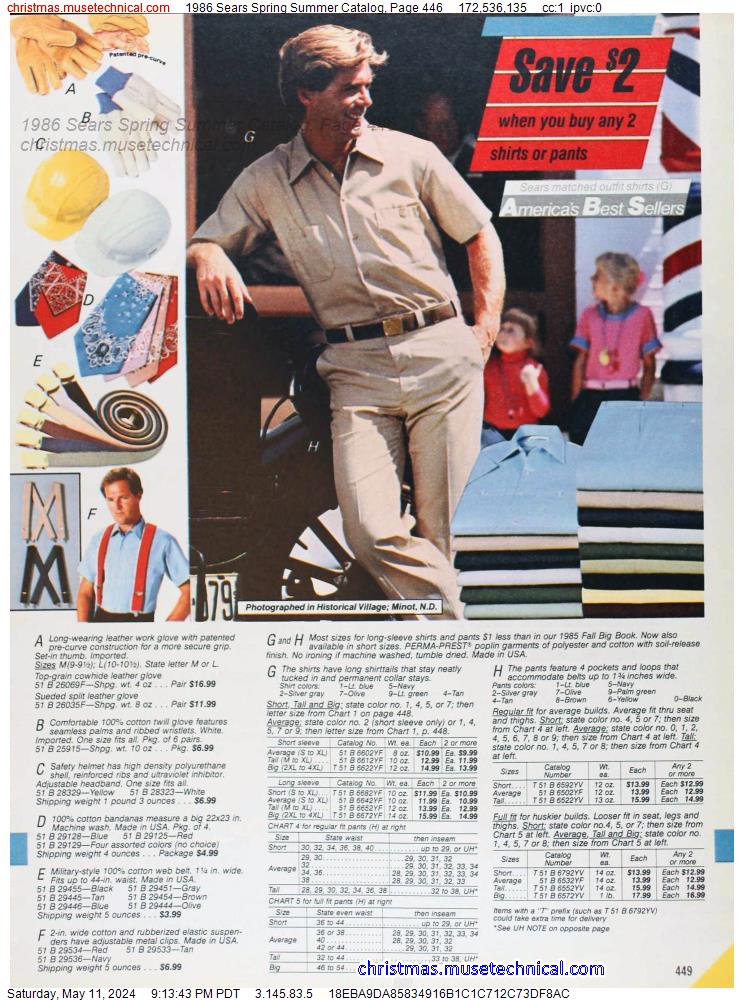 1986 Sears Spring Summer Catalog, Page 446