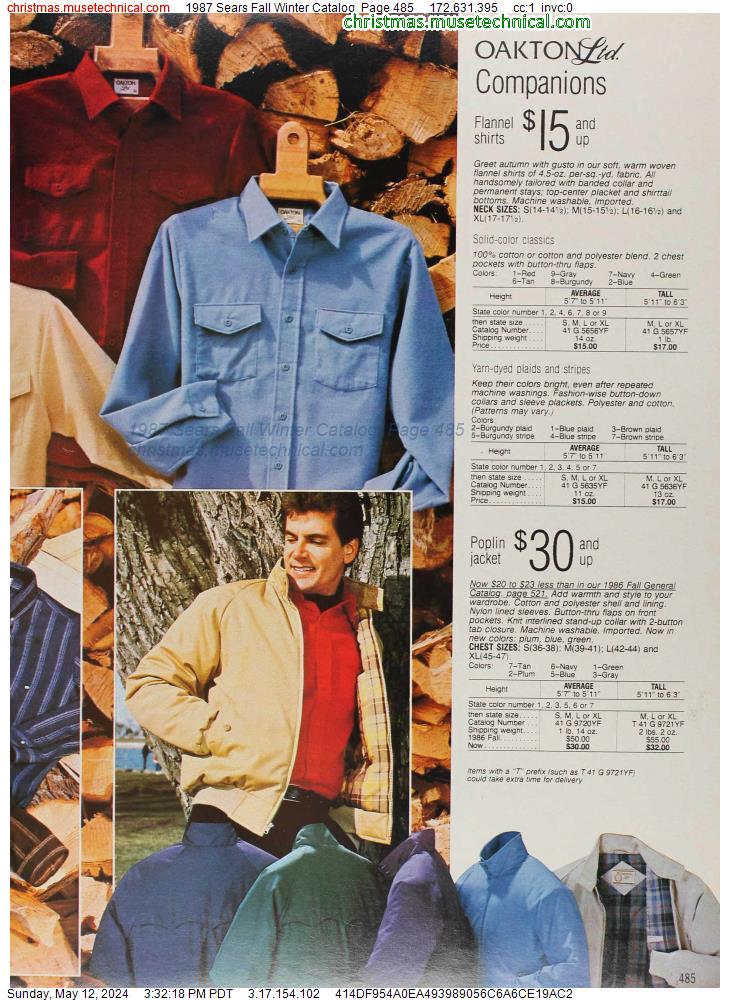 1987 Sears Fall Winter Catalog, Page 485