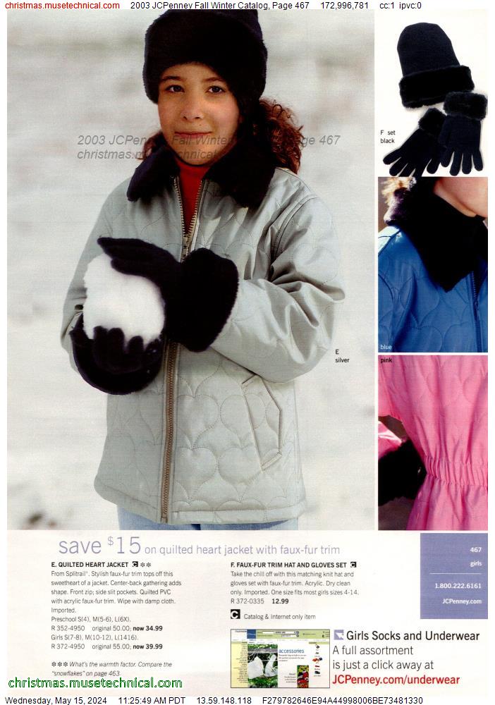 2003 JCPenney Fall Winter Catalog, Page 467