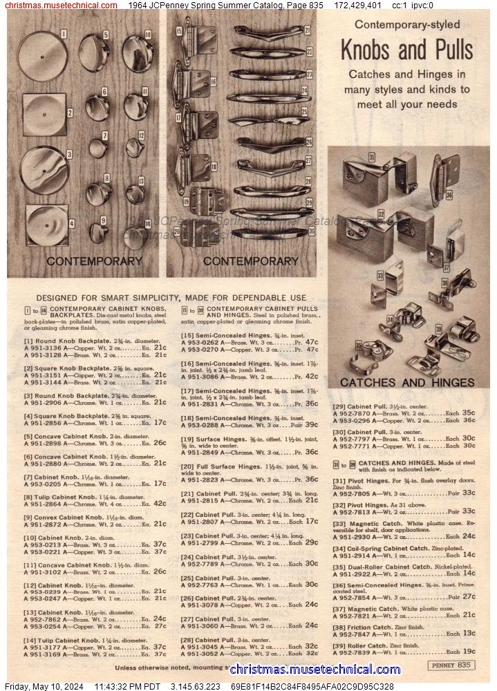 1964 JCPenney Spring Summer Catalog, Page 835