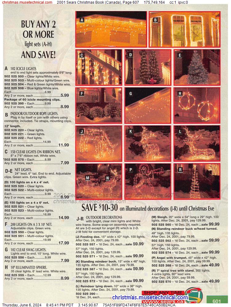 2001 Sears Christmas Book (Canada), Page 607