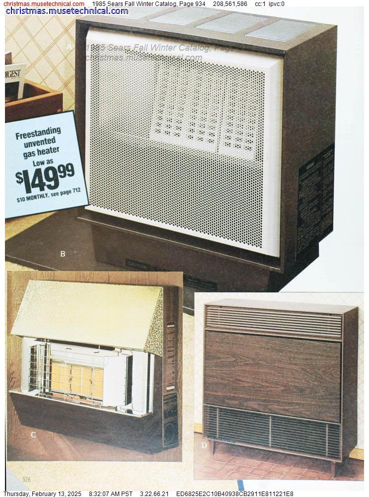 1985 Sears Fall Winter Catalog, Page 934