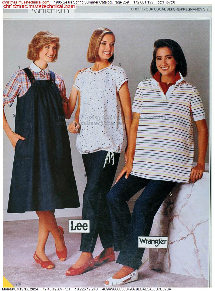 1985 Sears Spring Summer Catalog, Page 259