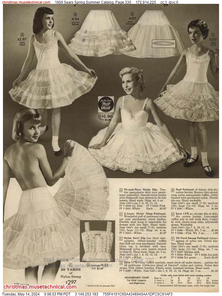 1959 Sears Spring Summer Catalog, Page 330