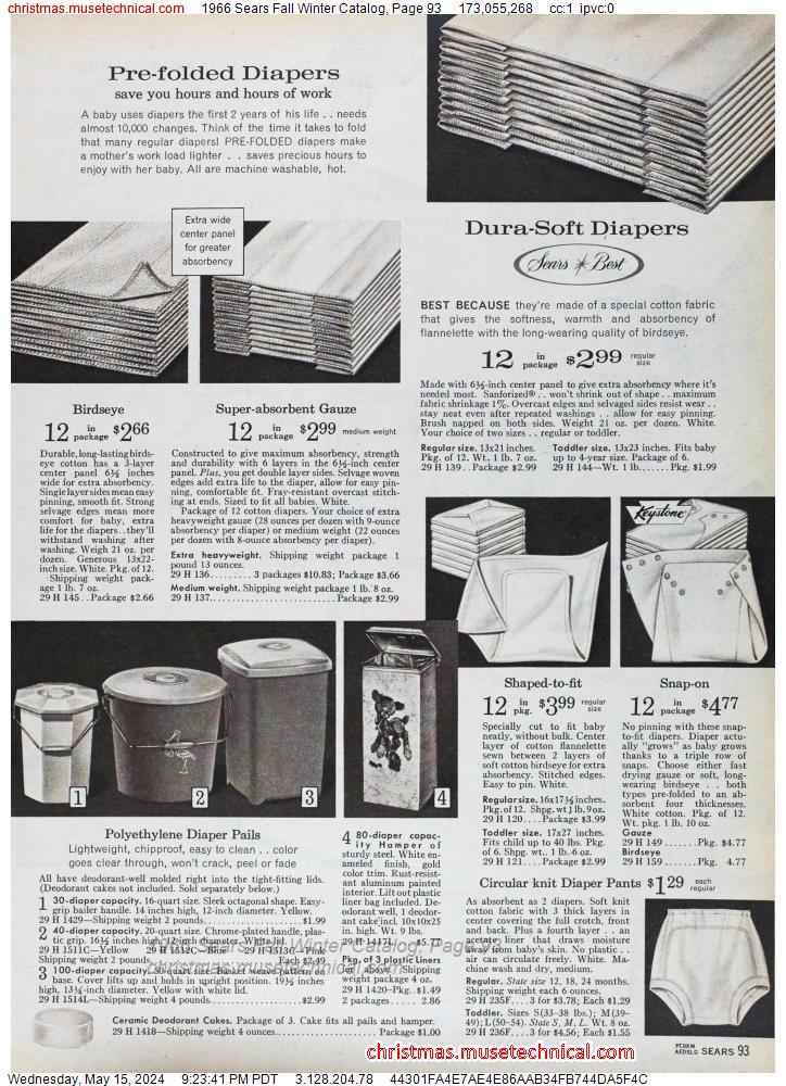 1966 Sears Fall Winter Catalog, Page 93