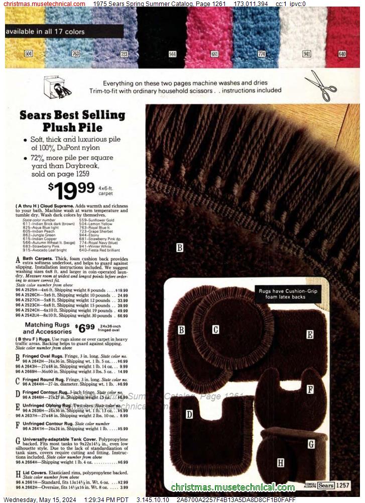 1975 Sears Spring Summer Catalog, Page 1261