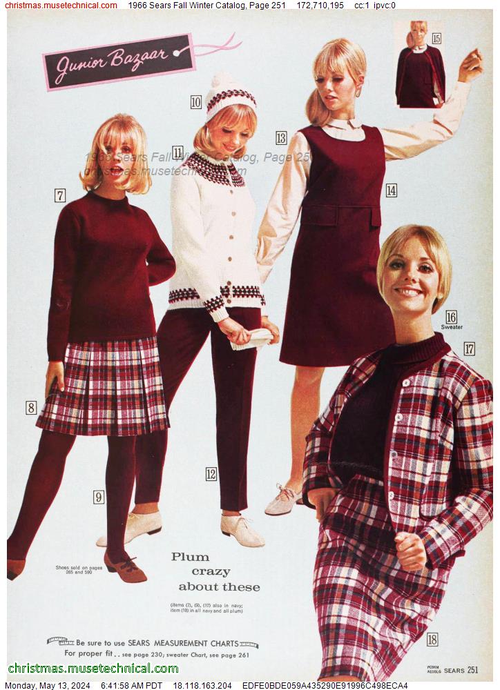 1966 Sears Fall Winter Catalog, Page 251