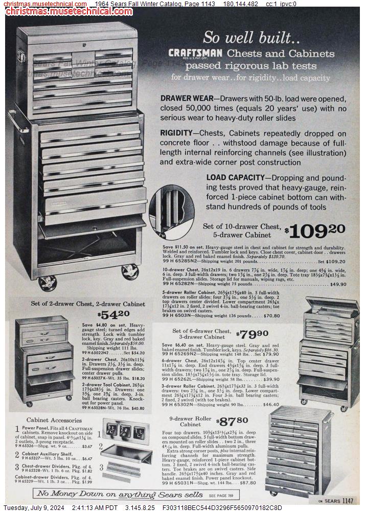 1964 Sears Fall Winter Catalog, Page 1143
