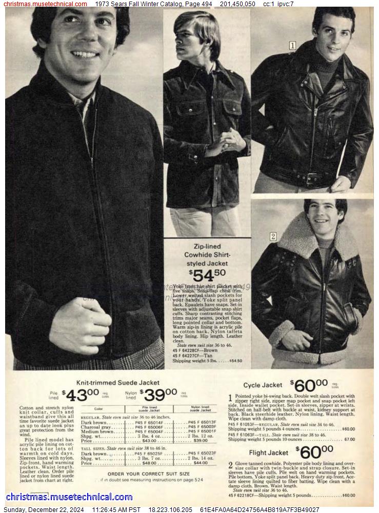 1973 Sears Fall Winter Catalog, Page 494