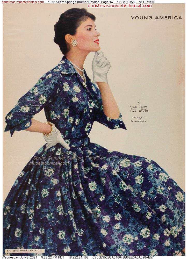1956 Sears Spring Summer Catalog, Page 14