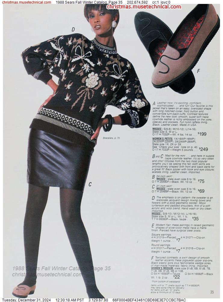 1988 Sears Fall Winter Catalog, Page 35