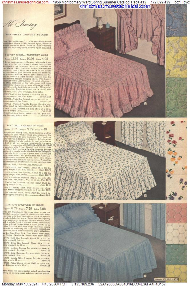 1956 Montgomery Ward Spring Summer Catalog, Page 413