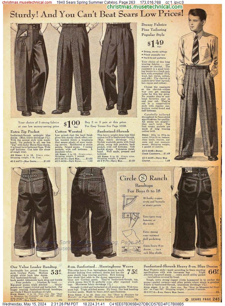 1940 Sears Spring Summer Catalog, Page 263