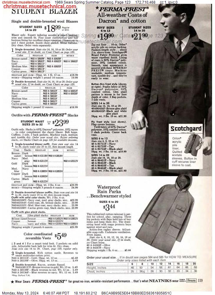 1969 Sears Spring Summer Catalog, Page 123