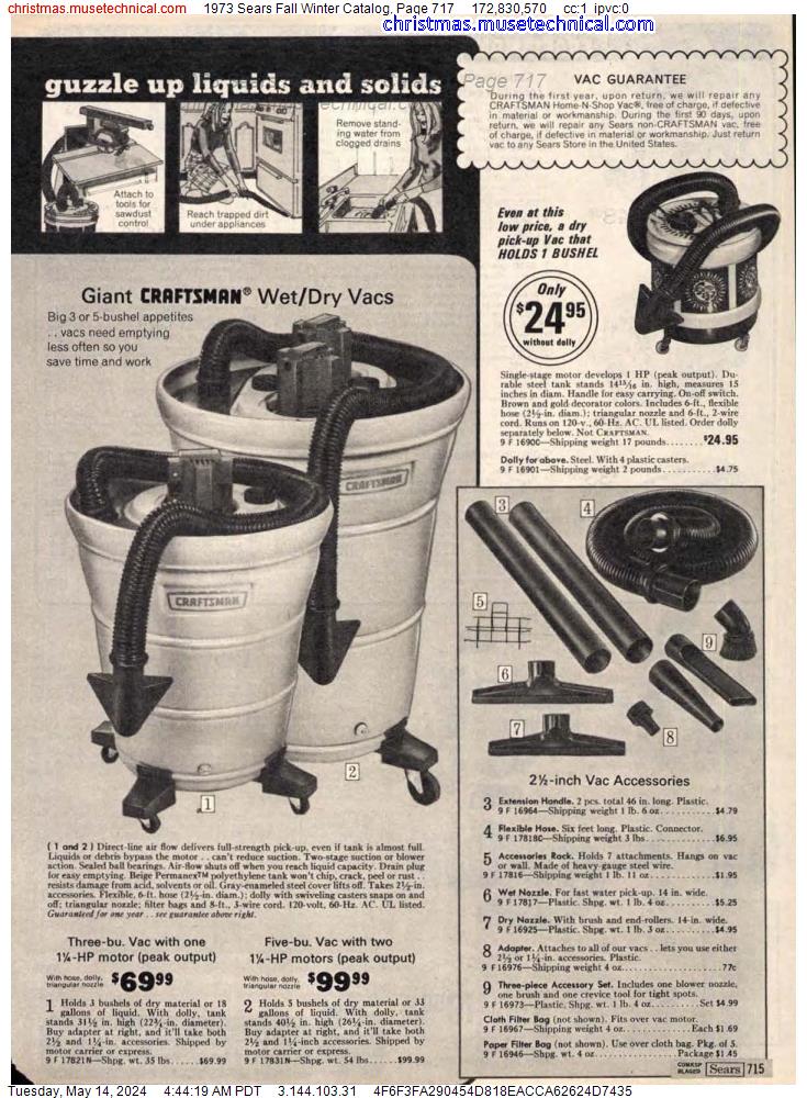 1973 Sears Fall Winter Catalog, Page 717