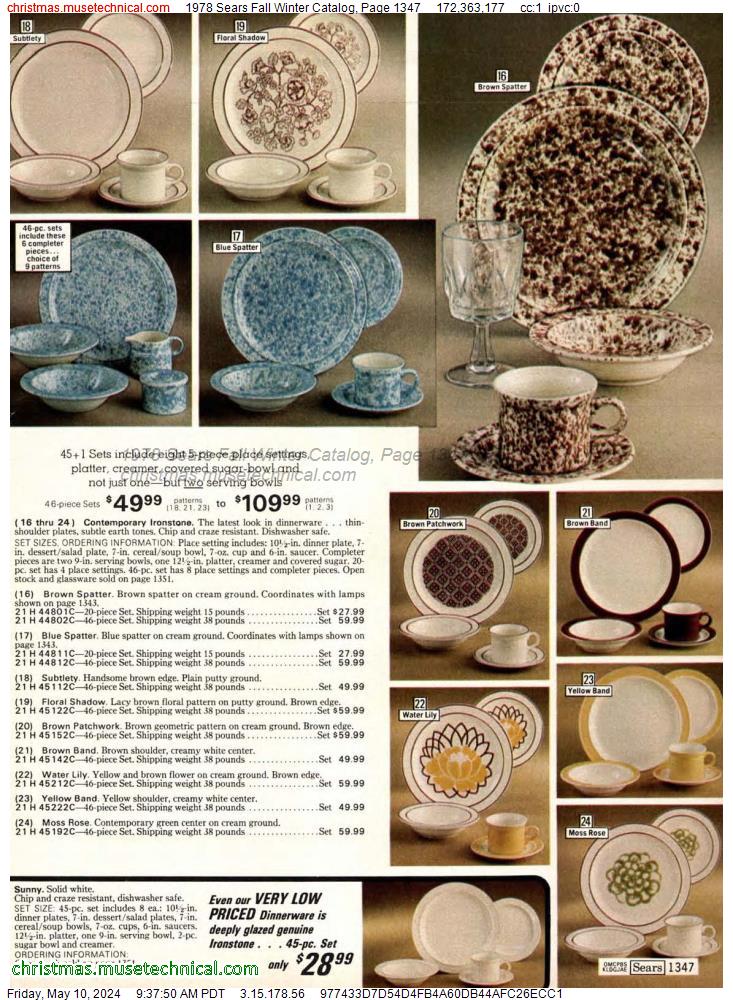 1978 Sears Fall Winter Catalog, Page 1347
