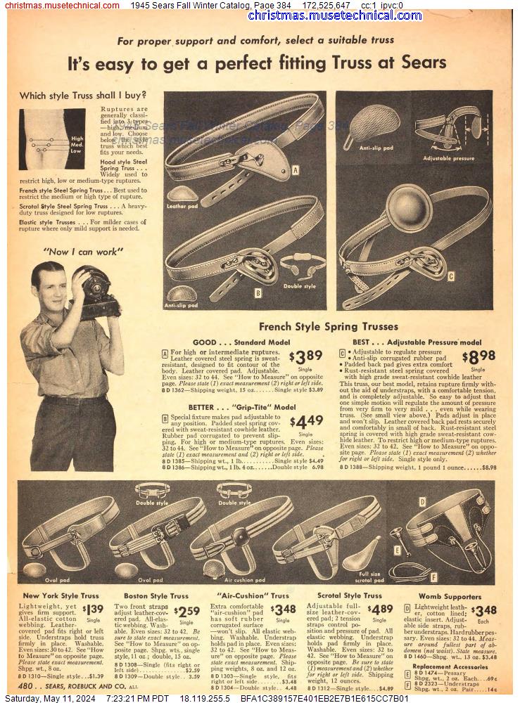 1945 Sears Fall Winter Catalog, Page 384