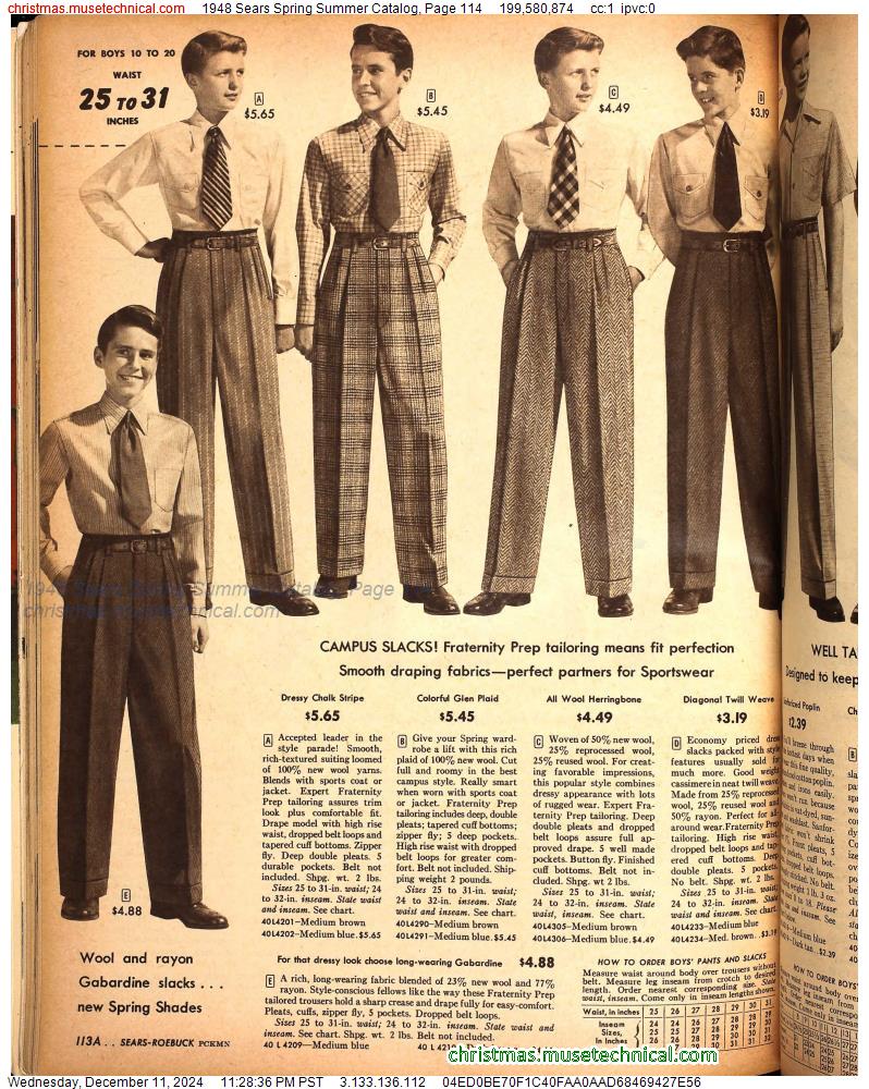 1948 Sears Spring Summer Catalog, Page 114