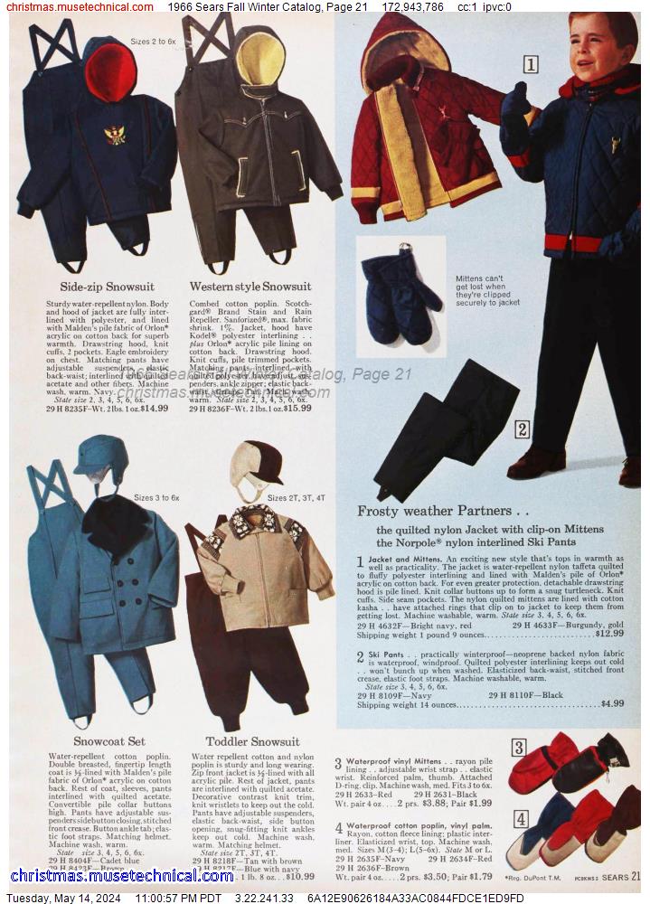 1966 Sears Fall Winter Catalog, Page 21