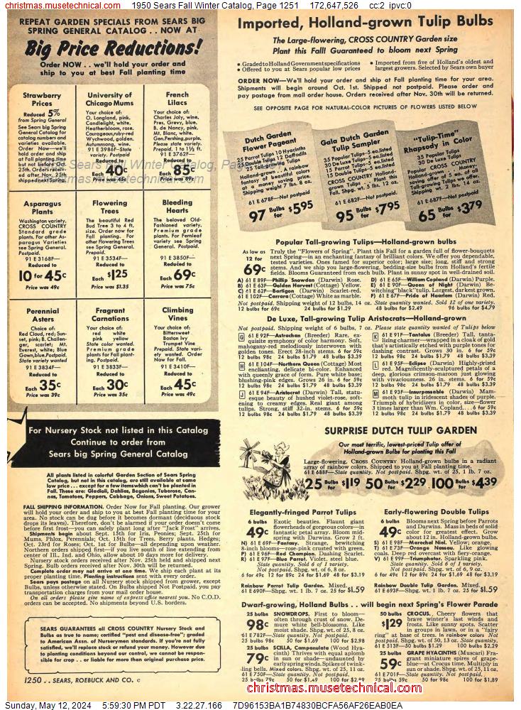 1950 Sears Fall Winter Catalog, Page 1251