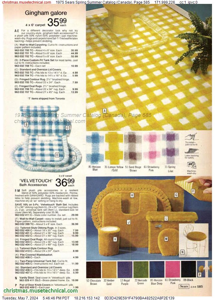 1975 Sears Spring Summer Catalog (Canada), Page 585