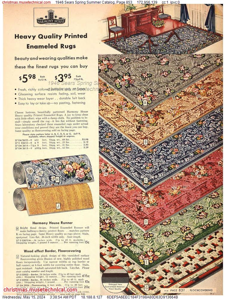 1946 Sears Spring Summer Catalog, Page 853